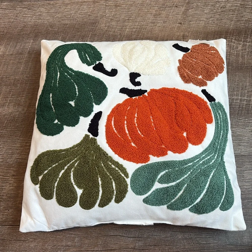 Target Pumpkin Gourd Festive Autumn Throw Pillow Set of 3 Fall Halloween